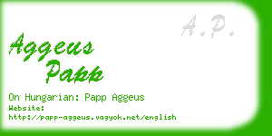 aggeus papp business card